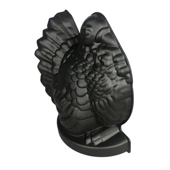 Cast Aluminum Turkey Shaped Cake Pan Thanksgiving Holiday Baking Mold - Picture 6 of 8